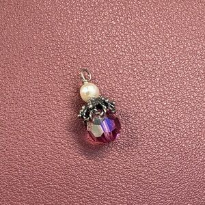 Elegant Silver and Pink Pendant